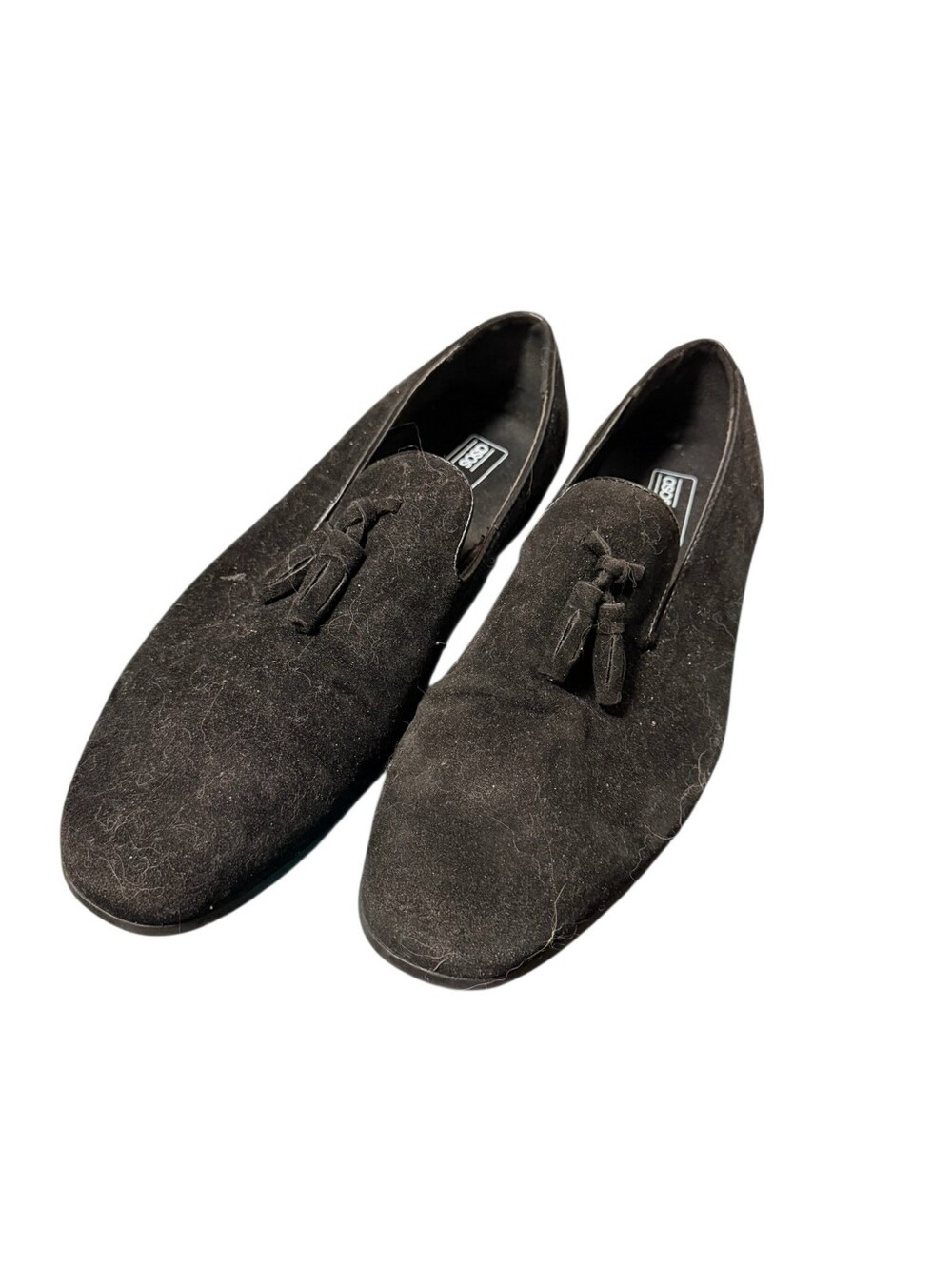 ASOS Suede Tassel Loafers Black sz 9
